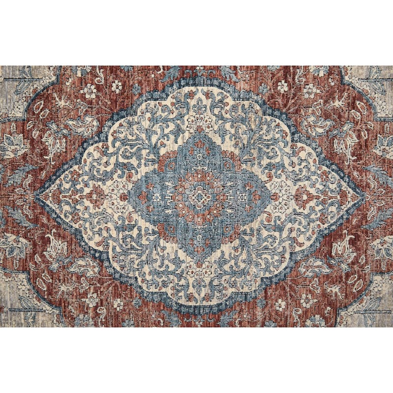 Grand Bazaar Gilford Machine Made Medallion Transitional Area Rug