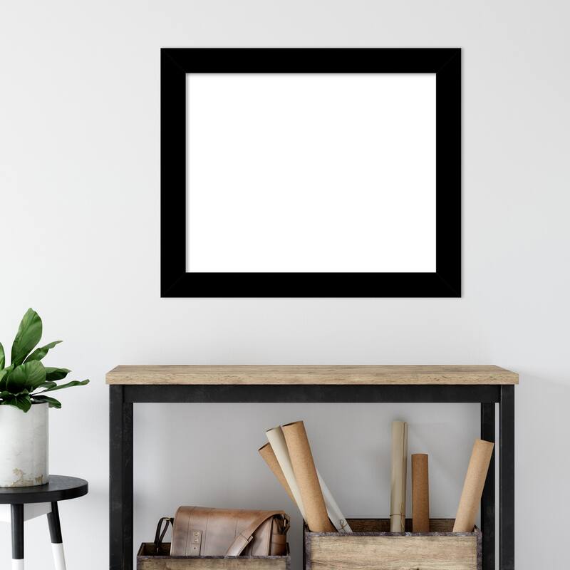 Amanti Art Basic Black Framed Dry Erase Magnetic Board