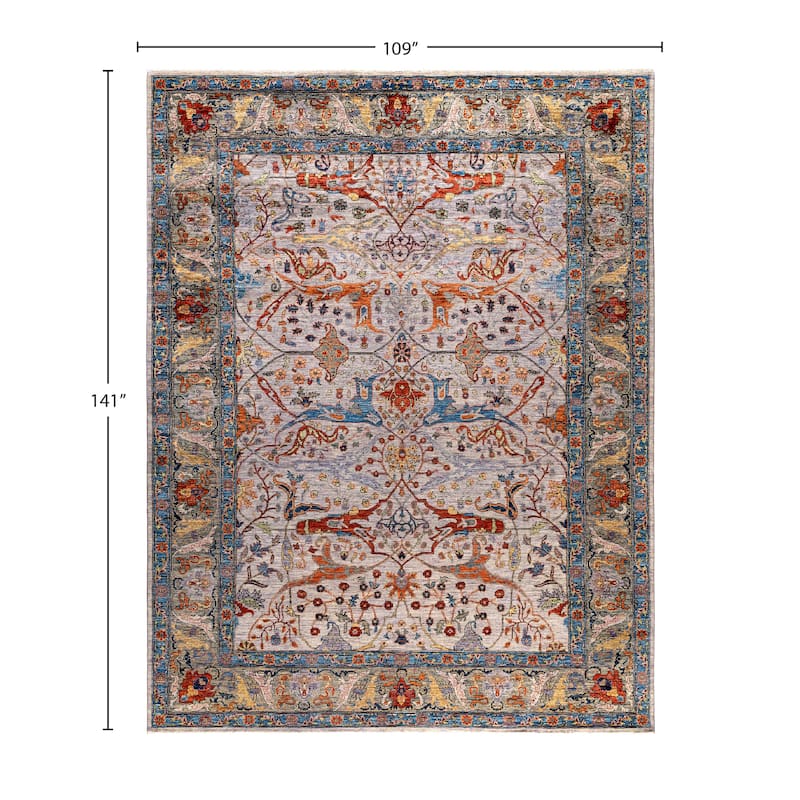 Serapi One-of-a-Kind Hand-Knotted Area Rug - Purple - 9' 1" x 11' 9"