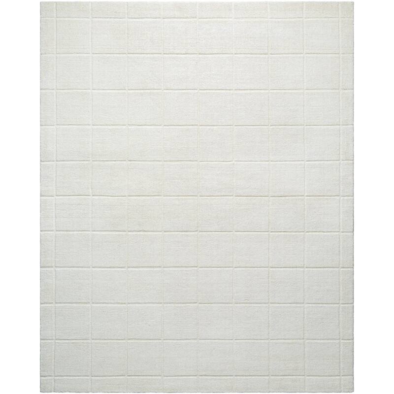 Damon Casual Solid Color Wool Area Rug