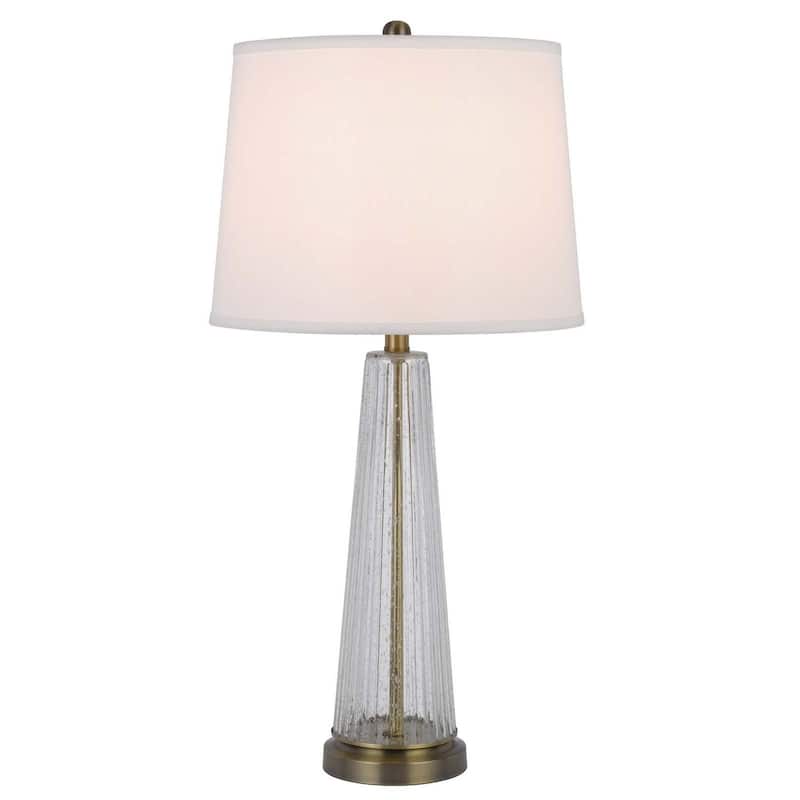 Huxley 30.5" Height Glass/Antique Brass Glass 2 Pack Table Lamp Set - One Size