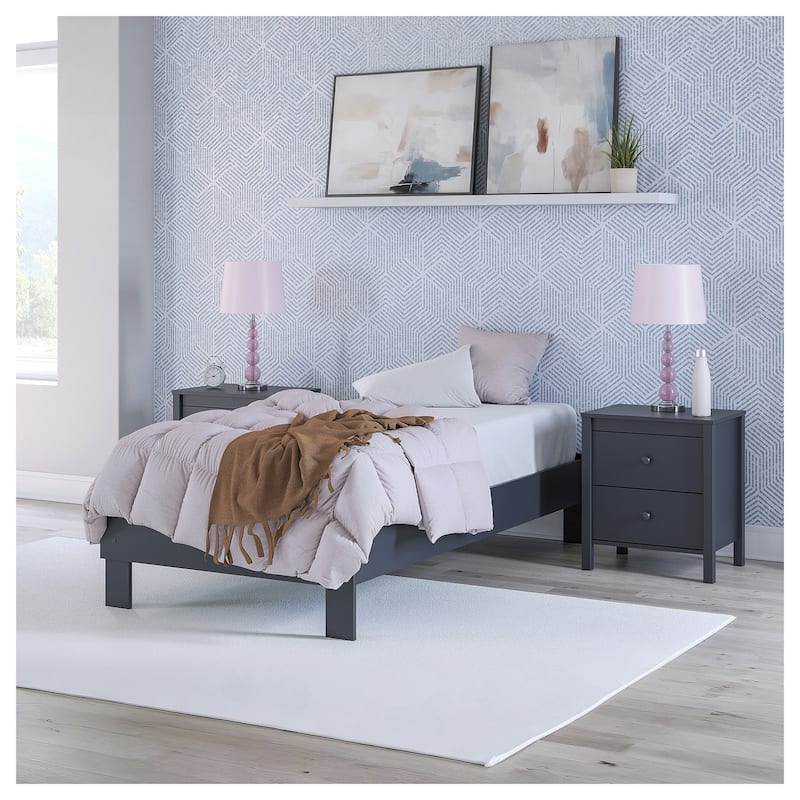 Signature Design by Ashley Simmenfort Blue Platform Bed - Twin