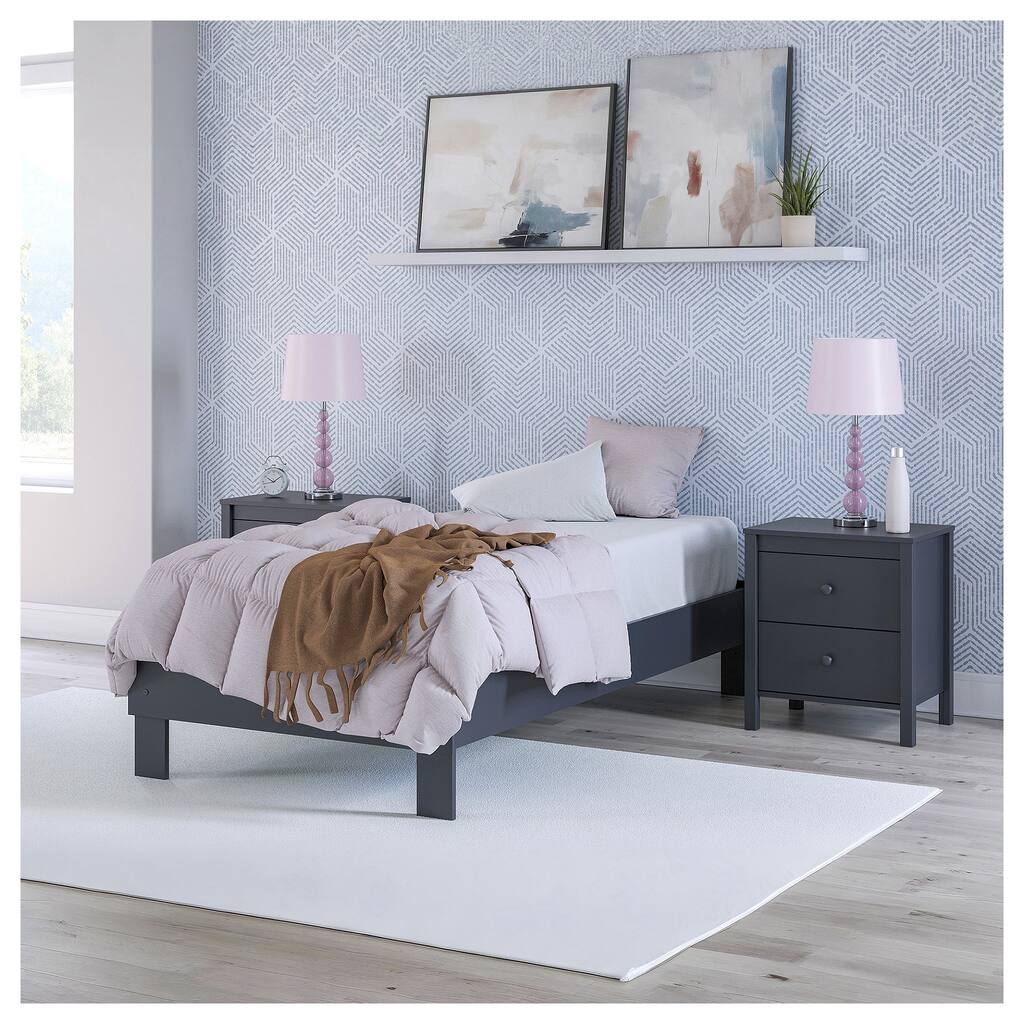 Signature Design by Ashley Simmenfort Blue Platform Bed