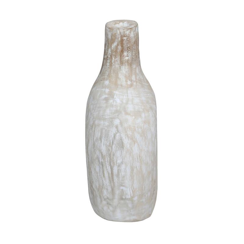 Coveview Vase, Antique White with Natural Tones