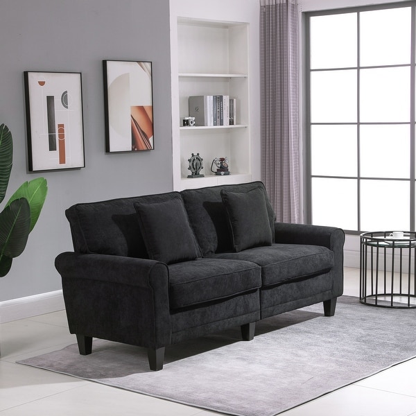 HOMCOM Modern Classic 3 Seater Sofa Corduroy Fabric Couch with