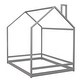 preview thumbnail 17 of 20, Full Size House Bed with Playhouse Design, Sturdy Pine Wood Frame for Kids' Fun and Comfortable Sleep