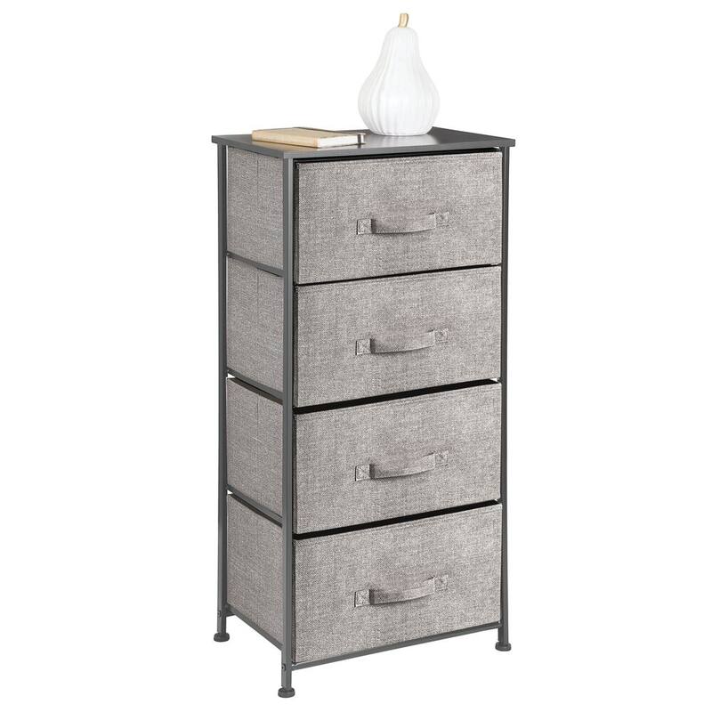 mDesign Vertical Dresser Storage Tower with 4 Drawers