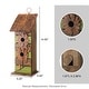 preview thumbnail 14 of 46, Glitzhome Hanging Distressed Solid Wood Birdhouse