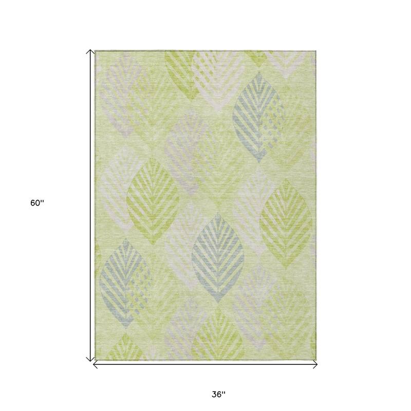 HomeRoots Floral Transitional Rectangle Outdoor Rug