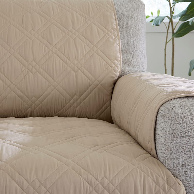 SureFit Gemma Corner Sectional Sofa Cover Furniture Protector, Waterproof Pet Protector Furniture Covers