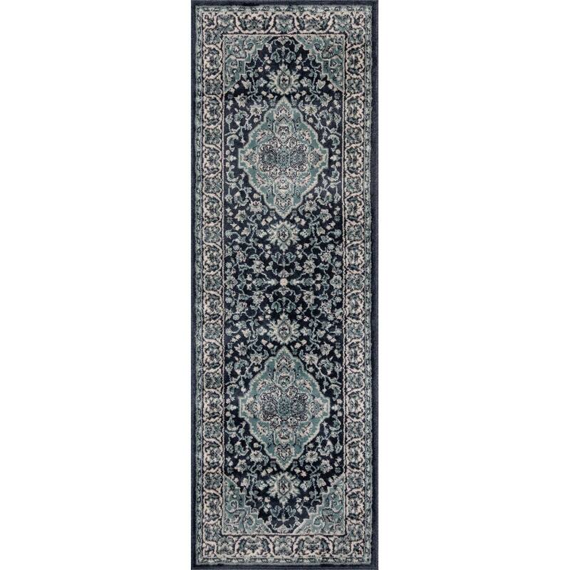 Superior Traditional Oriental Floral Medallion Indoor Area Rug