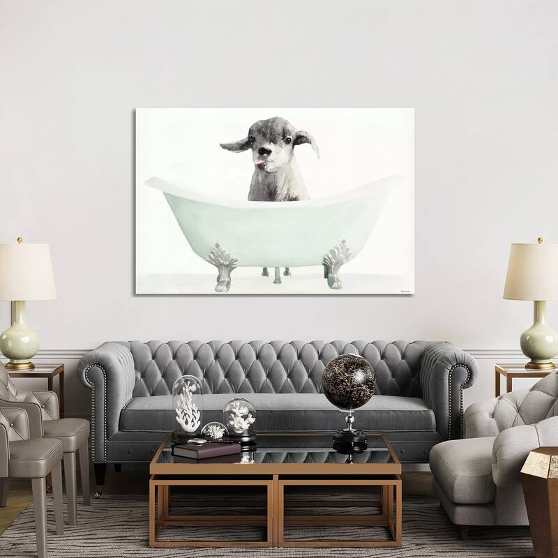 iCanvas "Vintage Tub with Goat" by Stellar Design Studio Canvas Print