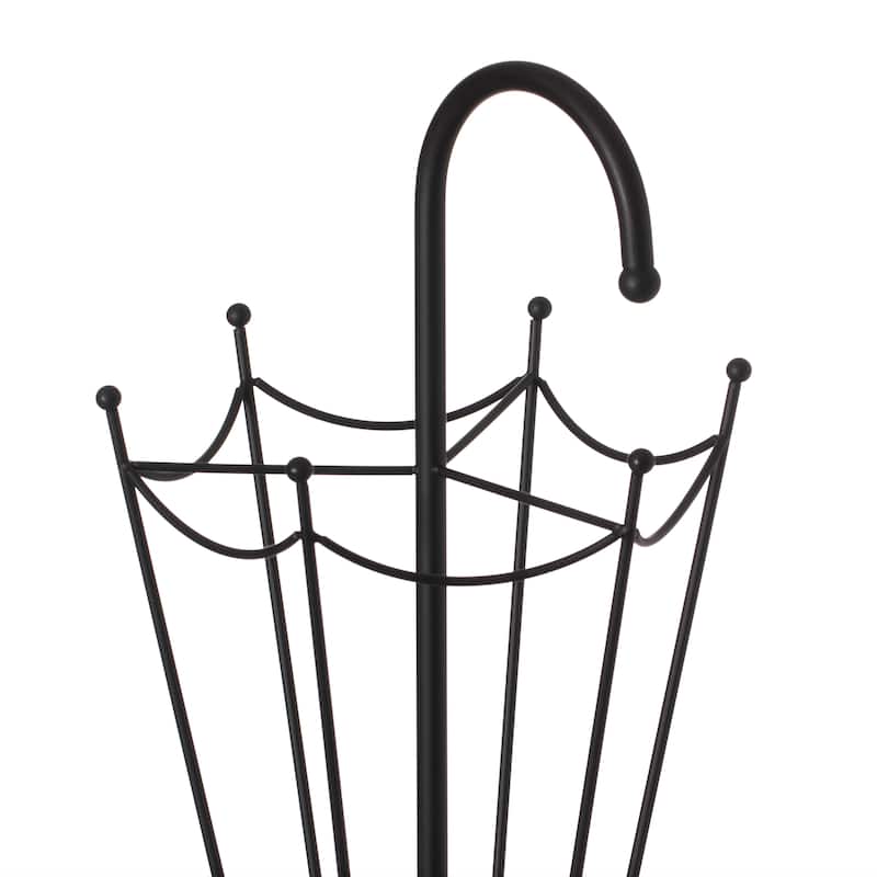 Black Umbrella Shaped Creative Umbrella Holder Stand for Indoor and Outdoor