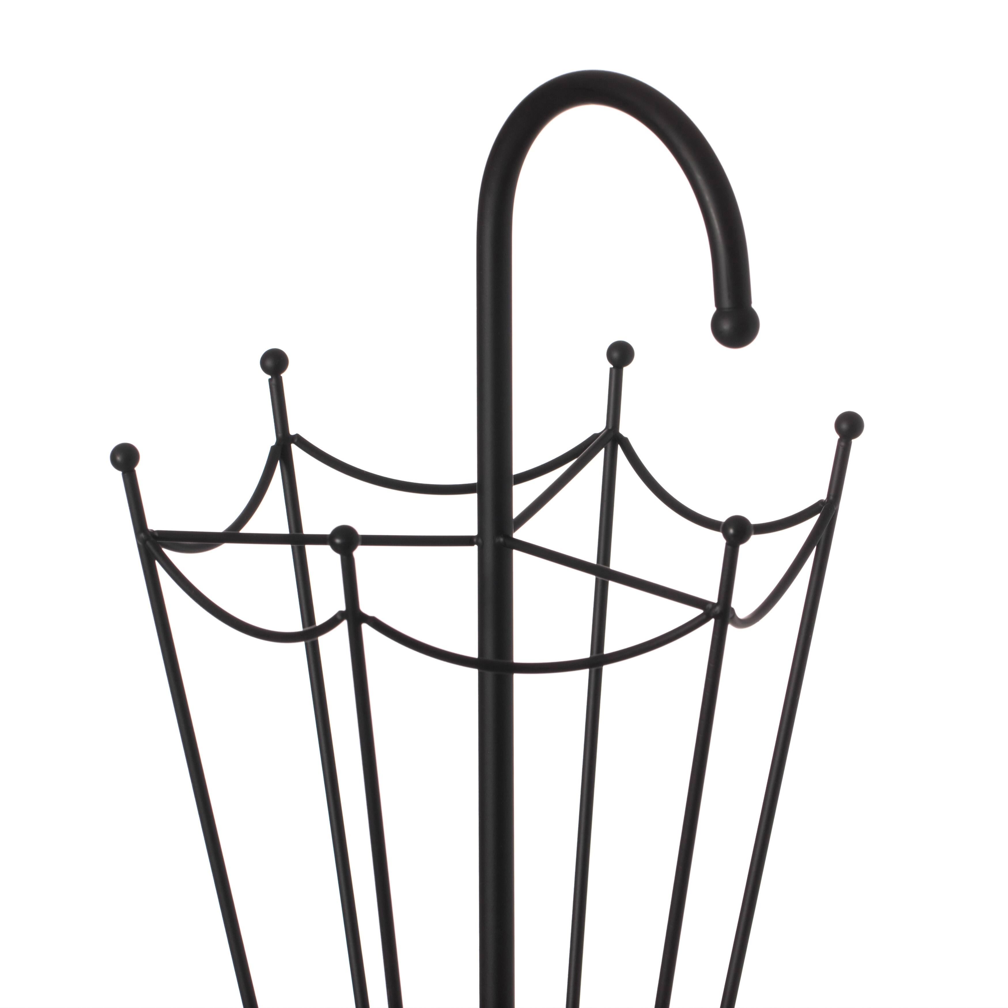 Black Umbrella Shaped Creative Umbrella Holder Stand for Indoor and
