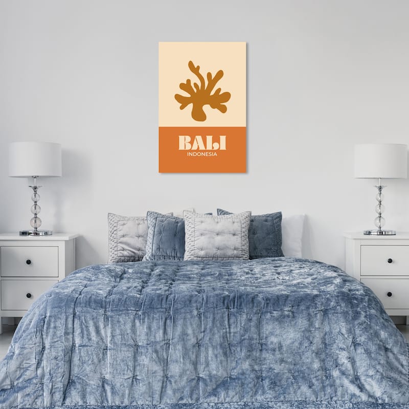 Wynwood Studio Canvas World and Countries Travel to Bali Brown and Vanilla Modern & Contemporary Wall Art Canvas Print