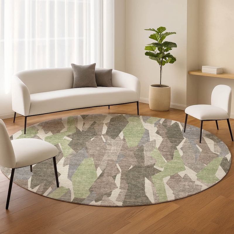 Machine Washable Indoor/ Outdoor Contemporary Dylan Chantille Rug