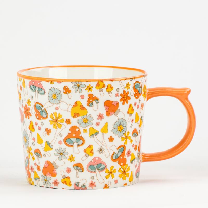 10 Strawberry Street Madison Flora Mugs, Set of 4