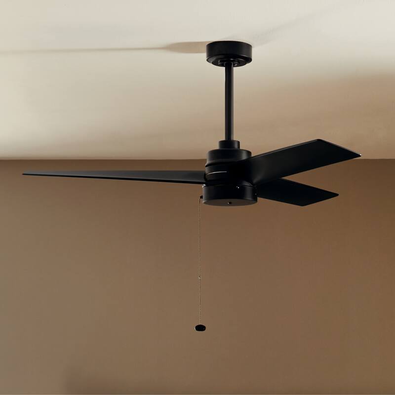52 Inch Spyn Lite Fan in Black with Black Blades
