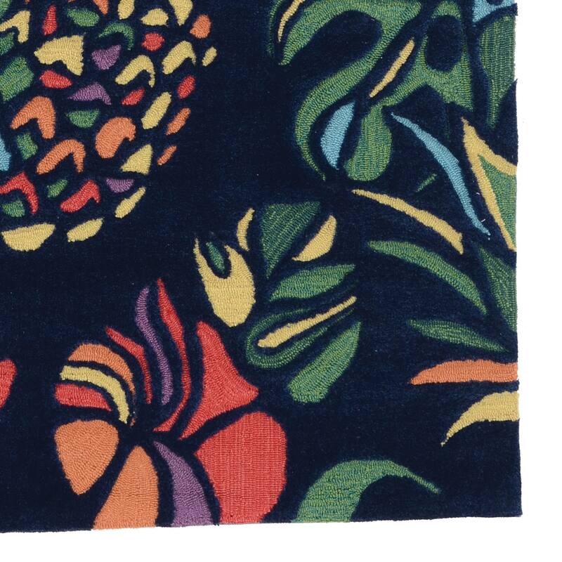 Trinity Pineapple Navy/Multi - 5' x 7'