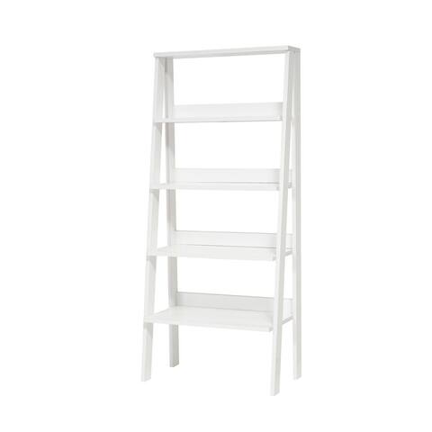 Otavio 5 Tier Modern Ladder Bookshelf Organizers, Wood Frame Bookshelf for Small Spaces in your Living Rooms