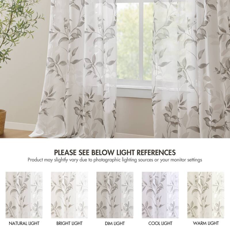 Madison Park Vera Burnout Printed Curtain Panel Single