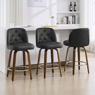 26"/29" Swivel Bar Stools/ Counter Stool with Bentwood Legs