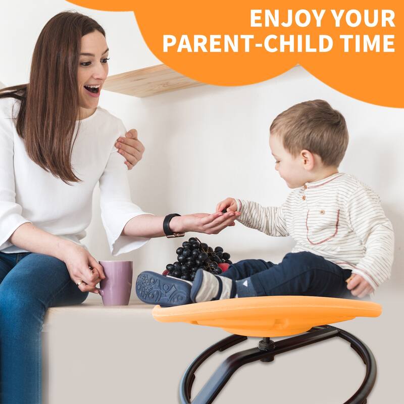 KIds Sensory Swivel Chair For Children With Autism, Sensory Toys For Children With ADHD, Training Body Coordination, Orange