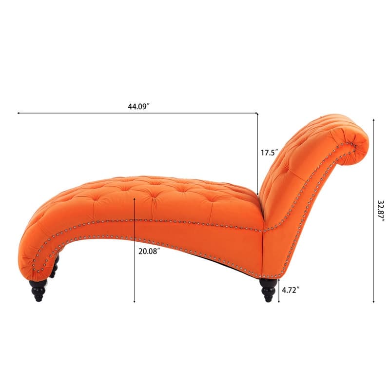 Tufted Or PU Armless Chaise Lounge