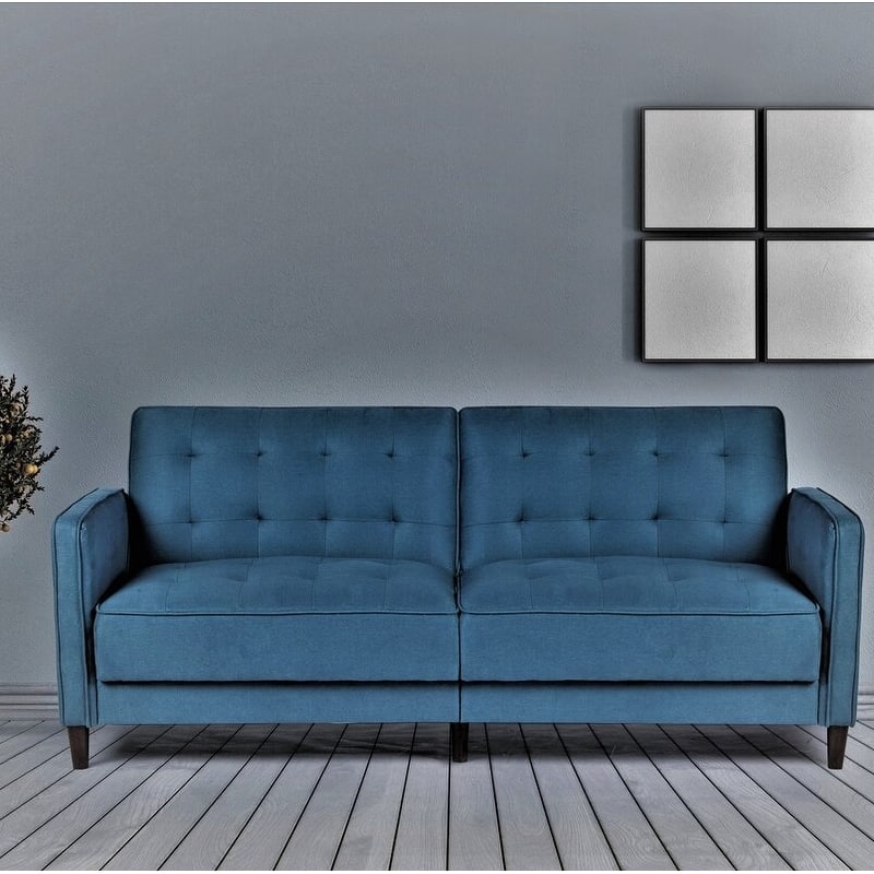Mid Century Garratt Velvet Upholstered Living Room Sofa Bed