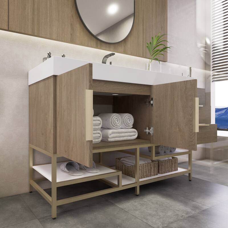 Noble 48" Free Standing Vanity with Reinforced Acrylic Sink