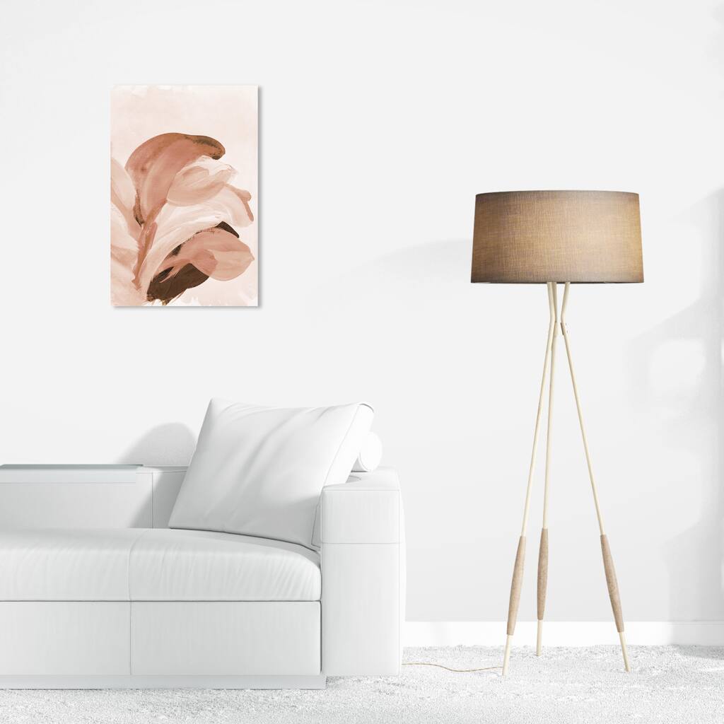 Wynwood Studio Canvas Floral and Botanical Desert Bouquet Brown and Cream White Modern & Contemporary Wall Art Canvas Print