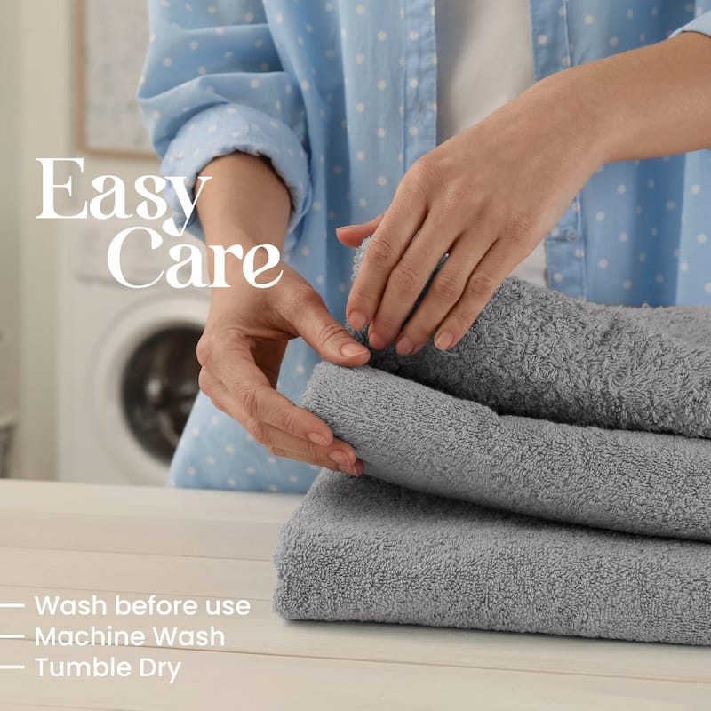 Utica 6-Piece Towel Set 100% Cotton Highly Absorbent & Soft