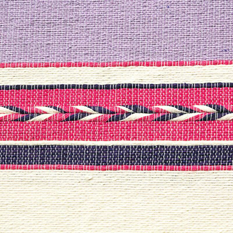 Novica Handmade Blushing Purple Cotton Table Runner