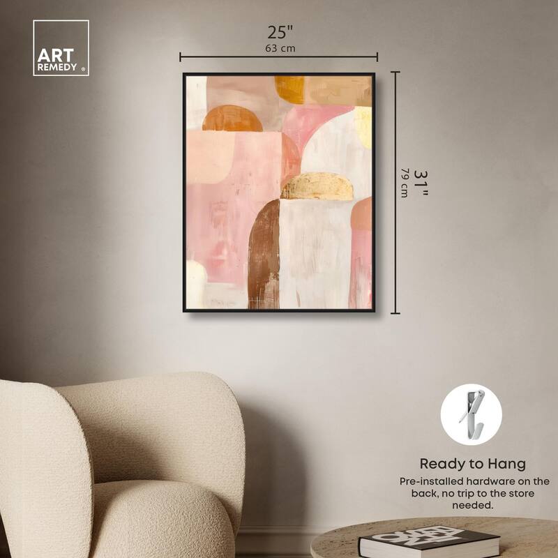 Rose Quartz and Sand II Canvas by Art Remedy