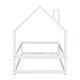 preview thumbnail 7 of 7, Twin Size Wood Bed with House-Shaped Headboard and Fences, White