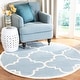 preview thumbnail 96 of 112, SAFAVIEH Handmade Chatham Vicie Modern Wool Rug 4' Round - Blue/Ivory - Round