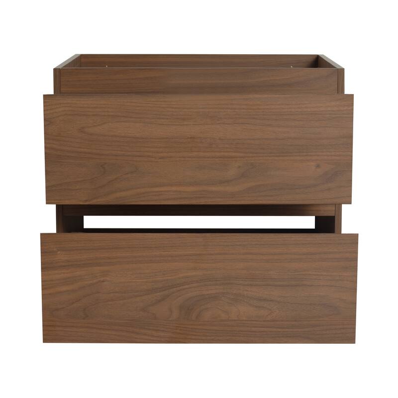 24" Floating Bathroom Vanity with Ceramic Basin, 2 Soft-Close Drawers, Eco-Friendly Plywood Construction
