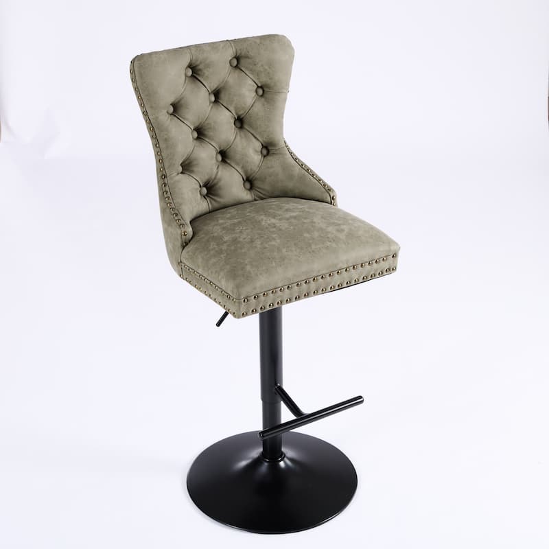 Modern Upholstered Adjusatble Thick Swivel Counter Barstools