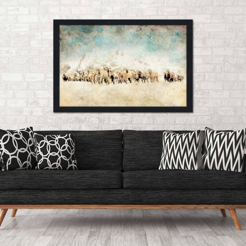 "Roaming Horses (Horizontal)" Print on Acrylic