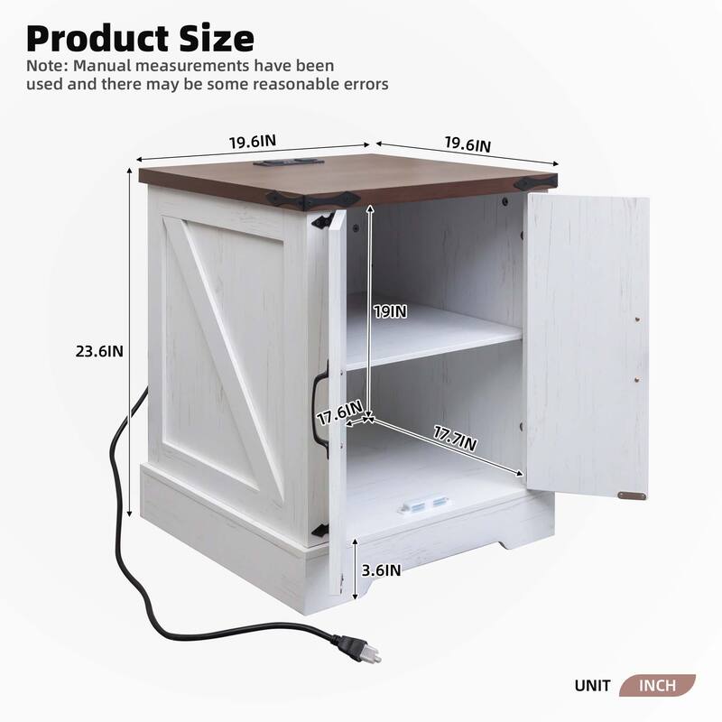 End Table with Charging Station