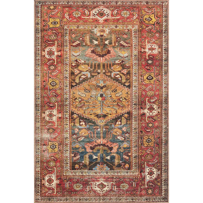 Alexander Home Dhanya Oriental Distressed Area Rug