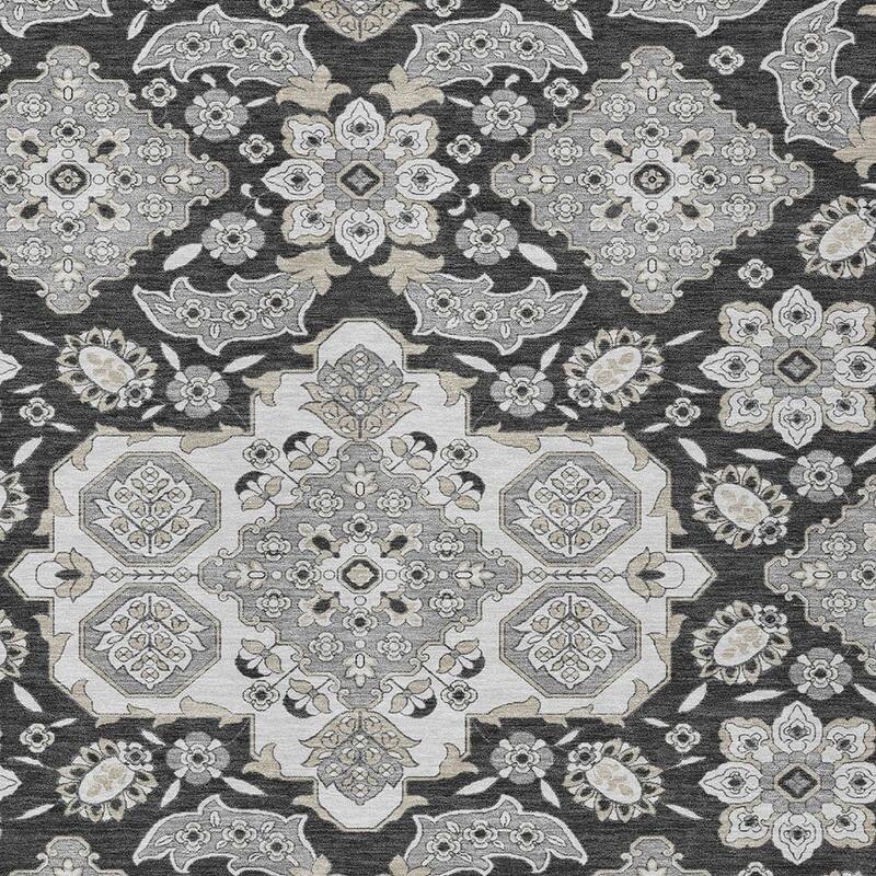 HomeRoots Medallion Traditional Rectangle Outdoor Rug