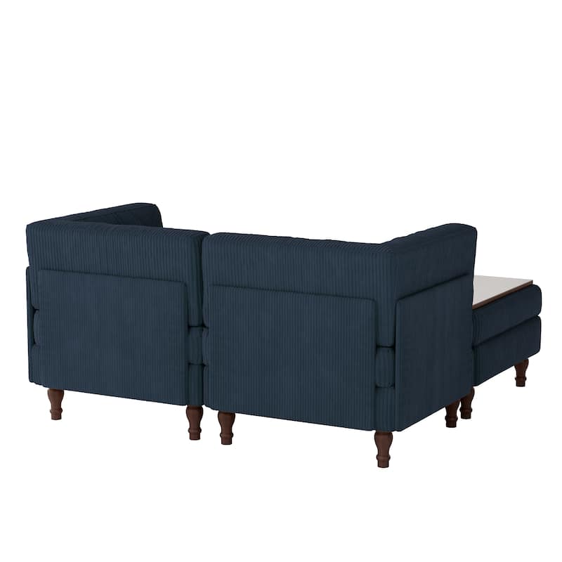 Oversized Sofa Corduroy Tufted Modular Sectional Set
