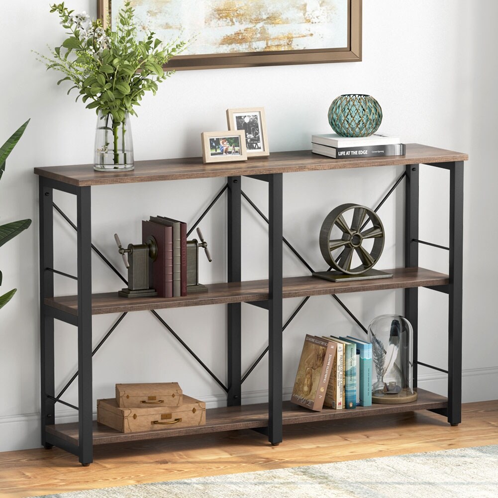Shop Rustic Console Table 3 Tier Vintage Industrial Tv Stand With