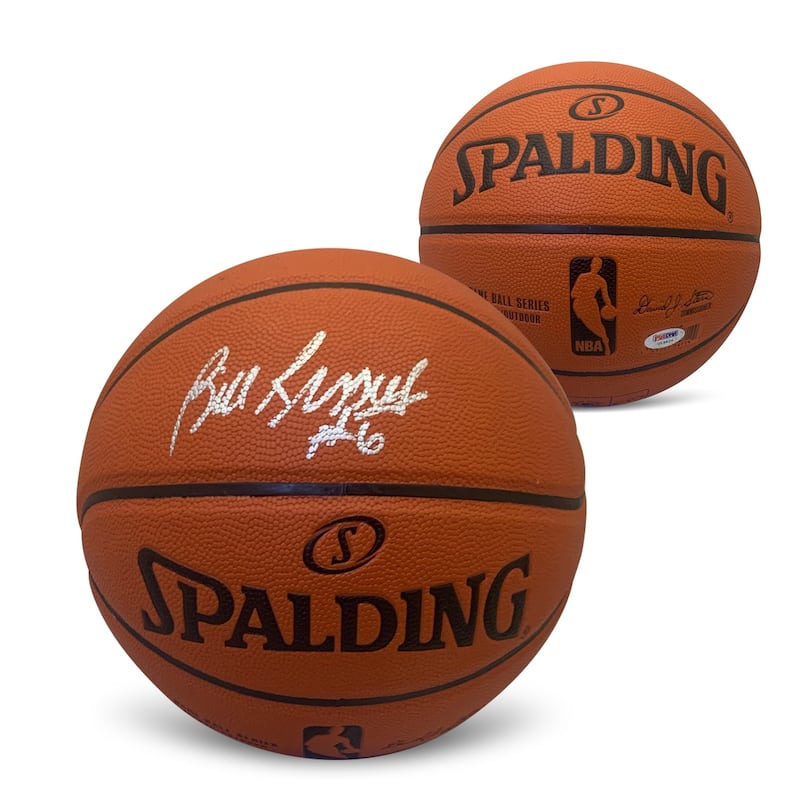 Bill Russell Autographed NBA Signed Full Size Replica Basketball PSA DNA COA - 8'6" x 11'6"