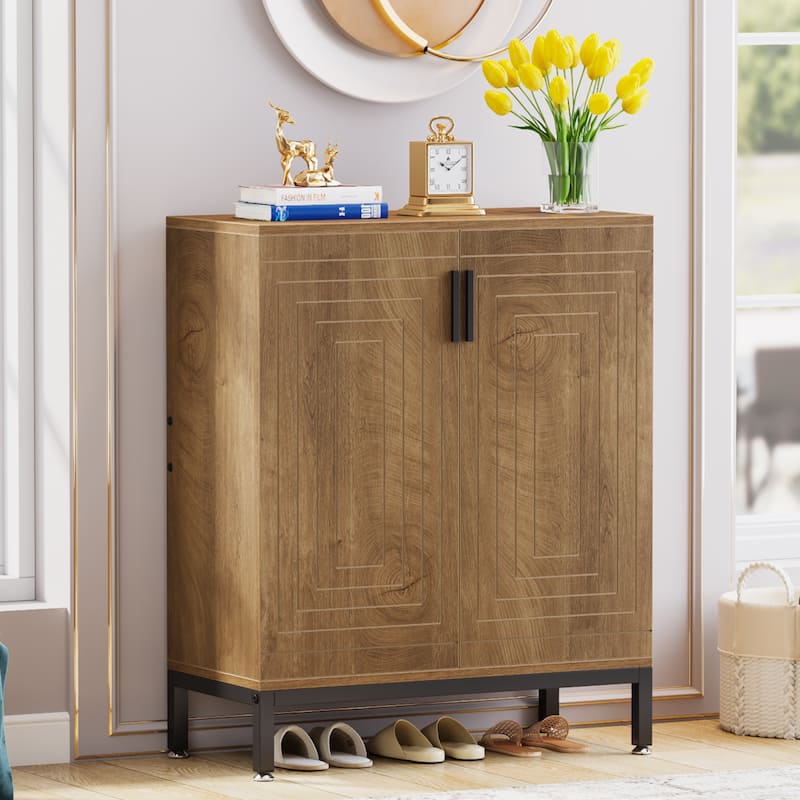 20 Pairs Shoe Storage Cabinet for Entryway, Freestanding Shoe Rack Organizer