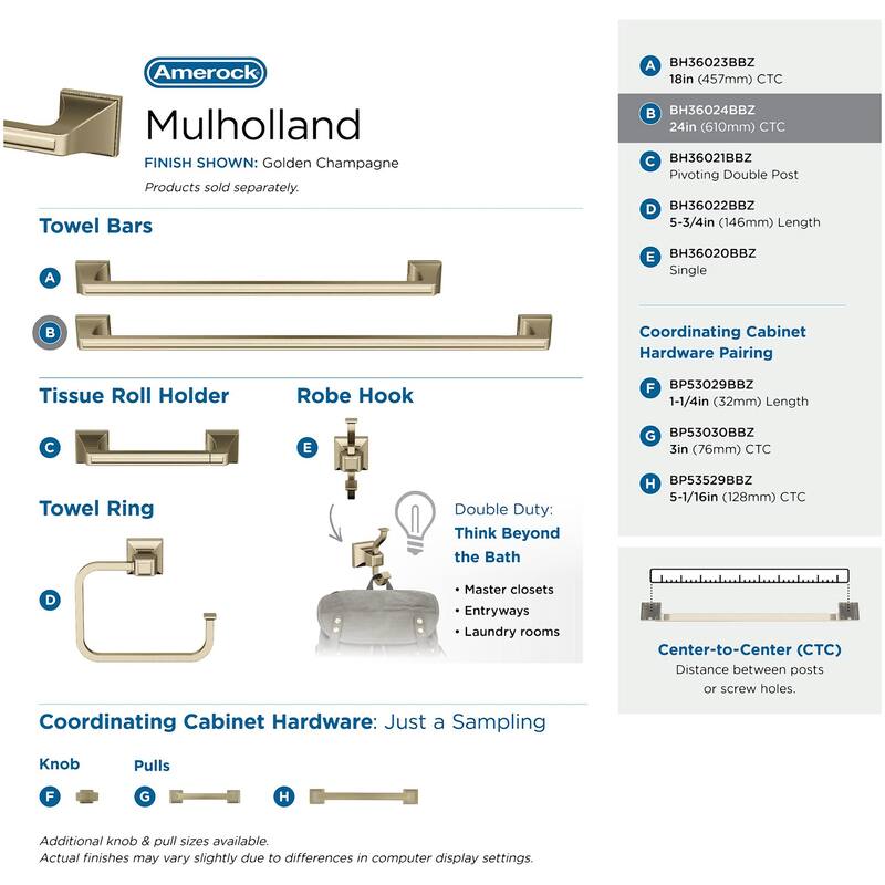 Amerock Mulholland 24" Towel Bar