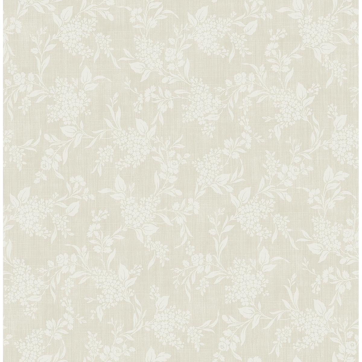 Seabrook Designs Iynes Tonal Floral Unpasted Wallpaper