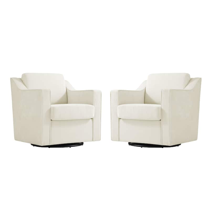 Modern Swivel Upholstered Armchair Accent chair Set of 2