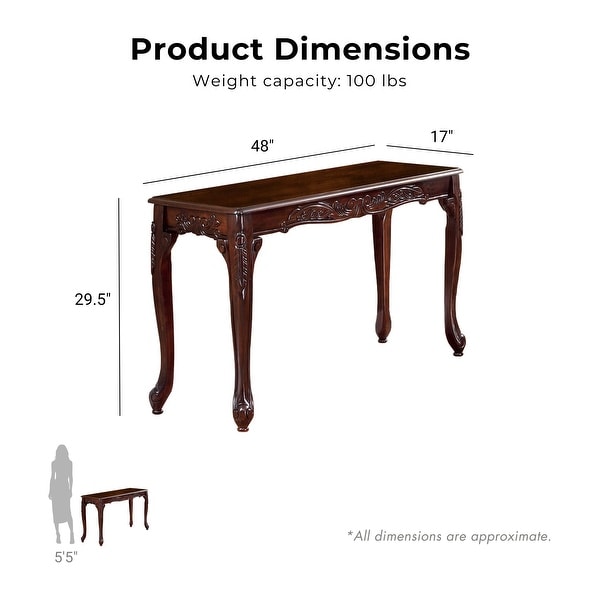 Furniture of America Nist Traditional Cherry 48-inch Solid Wood